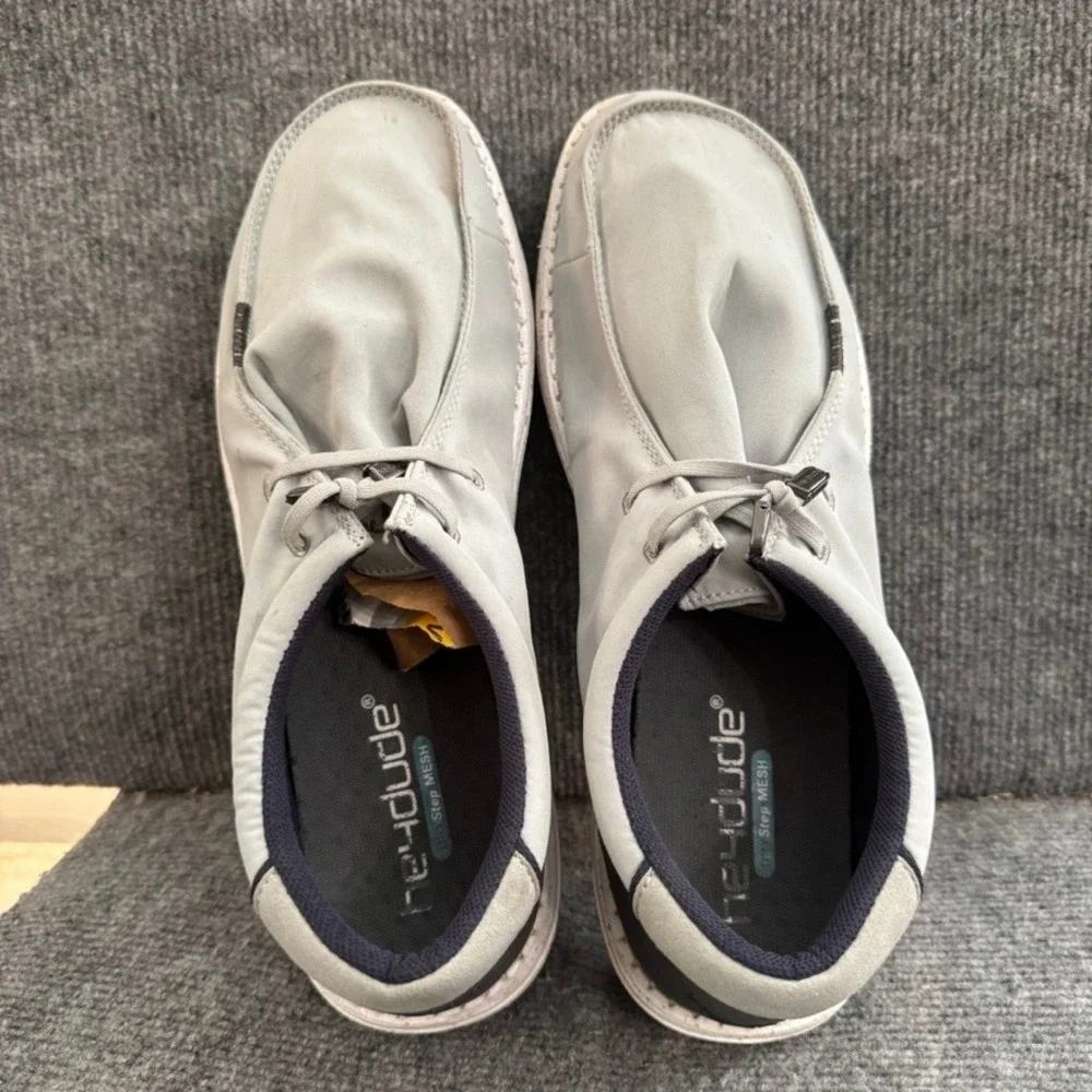 Hey Dude Wally Dry Step Mesh Light Grey Slip On Loafers Mens Shoes Casual 13